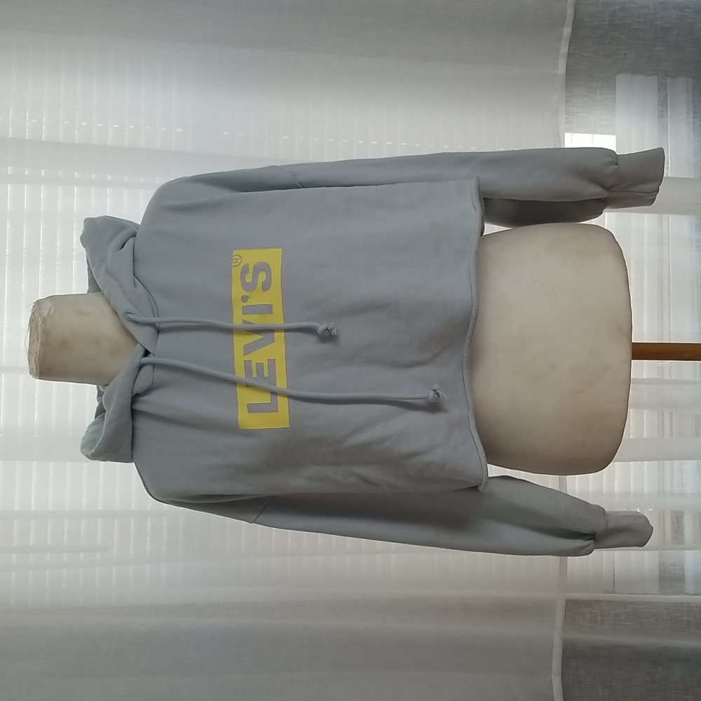 Levi's Women's Graphic Cropped Hoodie Plein Air Blue Size XS